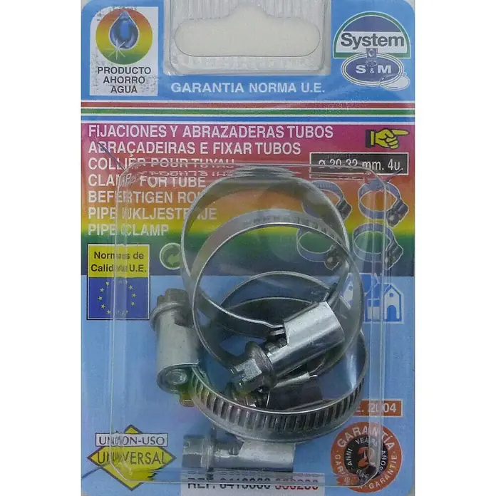 Abrazadera para manguera 9 mm - Alcance de sujeción: 20 - 32 mm, 4 uds.