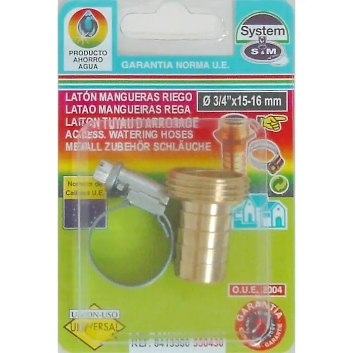 Adaptador para manguera Macho - ¾″-mangueras Ø 15/16 mm