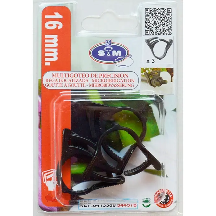 Abrazadera para tubo Seguridad - Diámetro: 16 mm, 3 ud.