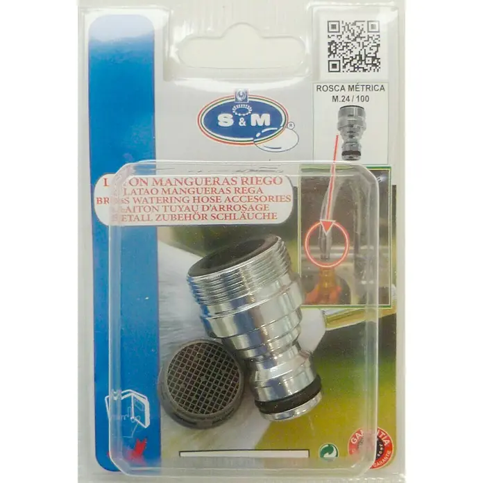 Adaptador para grifo interior macho - Plateado