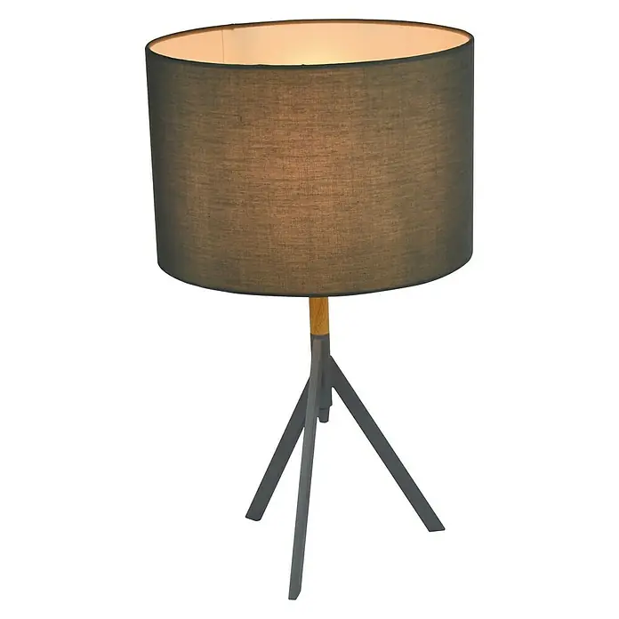Tween Light Lámpara de sobremesa redonda Lova - 60 W, Ø x Al: 300 mm x 49 cm, Gris