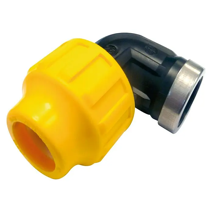 Codo angular montaje rápido hembra - Diámetro: 25 mm, ¾″