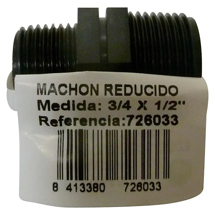 Machón reductor M-M - ¾'' × ½''