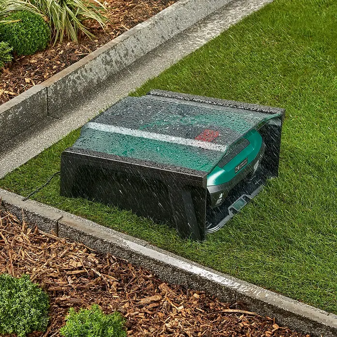 Bosch Nadstrešnica za robotske kosilice - D x Š x V: 50 x 51 x 27,5 cm, Prozirno-crna