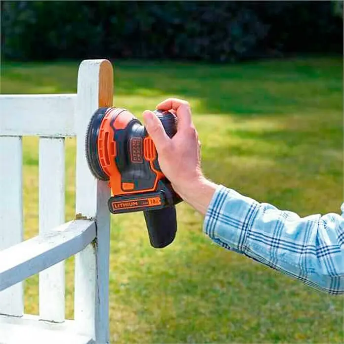 Black+Decker Lijadora excéntrica de batería BDCROS18-QW - 18 V, Iones de litio, 5 Ah, 1 batería, 125 mm