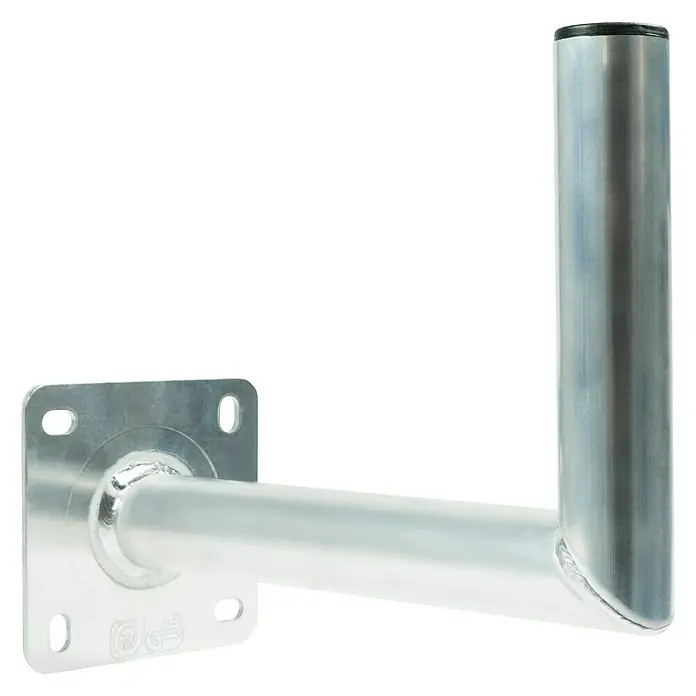 Schwaiger Winkelwandhalter - Wandabstand: 35 cm, Aluminium, Silber - Vorderansicht