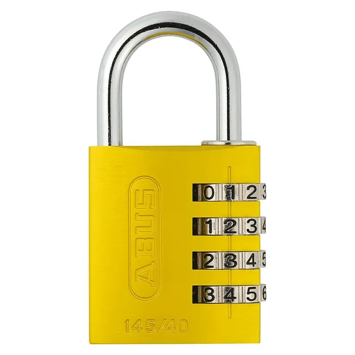 Abus Vorhängezahlenschloss 154/40 - B x L: 41,5 x 17,5 mm, Aluminium, Anzahl Zahlenrollen: 4 Stk., Blau