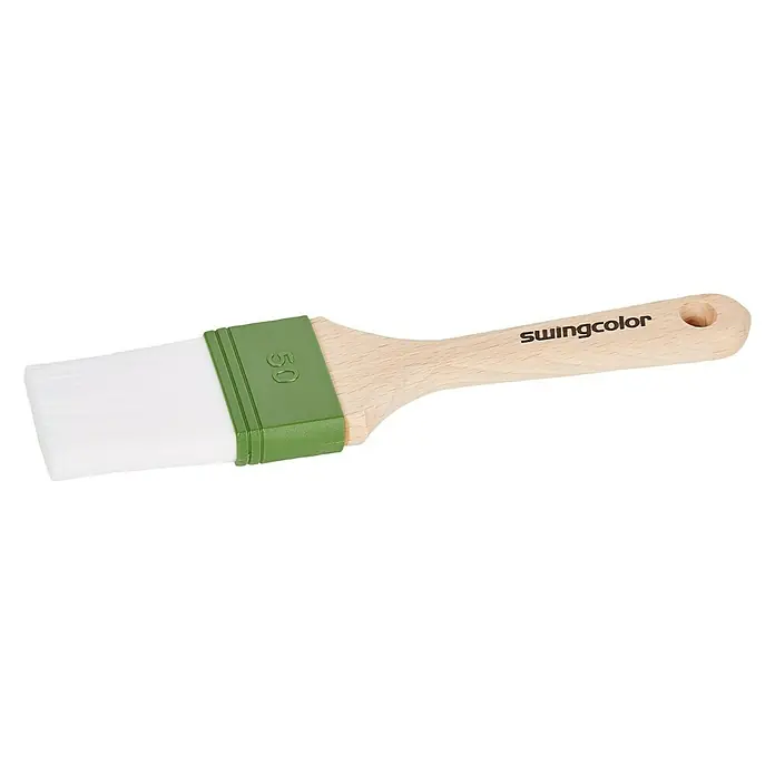 swingcolor Abbeiz-Flachpinsel - Breite Borsten: 50 mm, Nylonfasern, Naturholz - Vorderansicht
