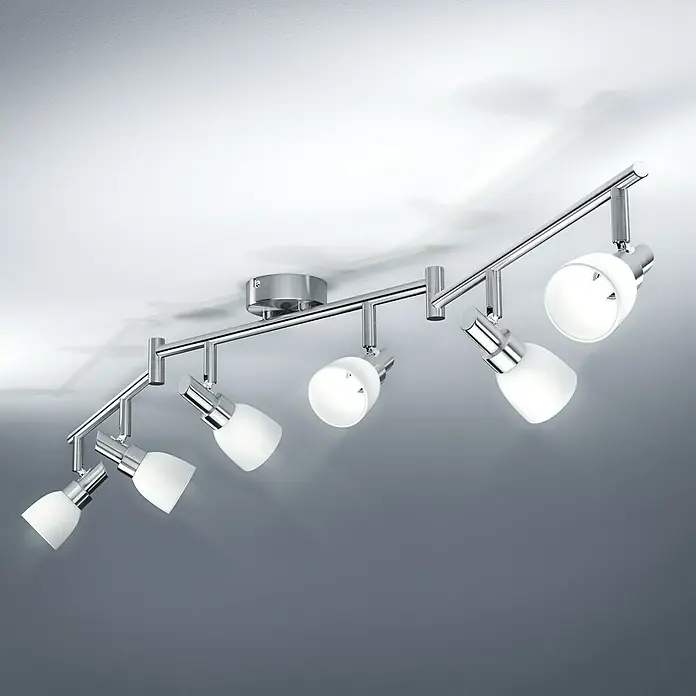 Ledvance LED-Deckenstrahler 827 - 12 W, L x B x H: 125 x 8 x 19,2 cm, Weiß/Silber, Warmweiß - Linke Seitenansicht