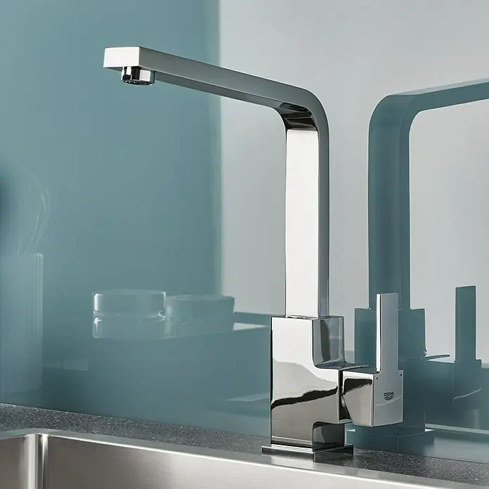 Grohe Sail Cube Keukenkraan - Chroom, Glanzend, Hoge uitloop
