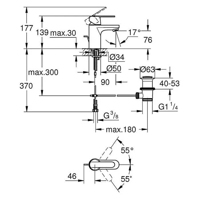 Grohe Get Grifo de lavabo - Cromo