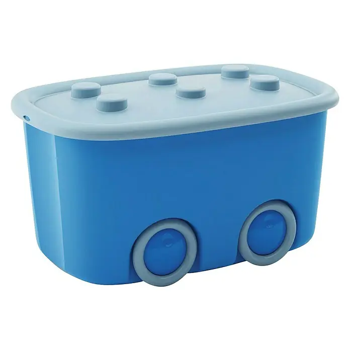 Keter Kutija za pohranu na kotačićima Funny Box - D x Š x V: 32 x 58 x 38,5 cm, Plastika, Boja poklopca: Plave boje