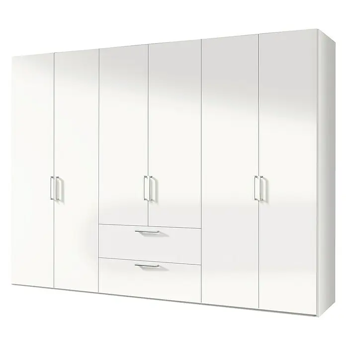 Express Möbel Kleiderschrank Brooklyn - L x B x H: 58 x 300 x 216 cm, Weiß, Ohne Spiegel, Anzahl Schubladen: 2 Stk. - Rechte Seitenansicht