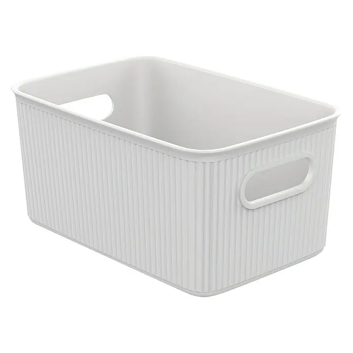 Tatay Baobab Cesta para la ropa M - 18,1 x 27,2 x 13 cm, Plástico, Blanco