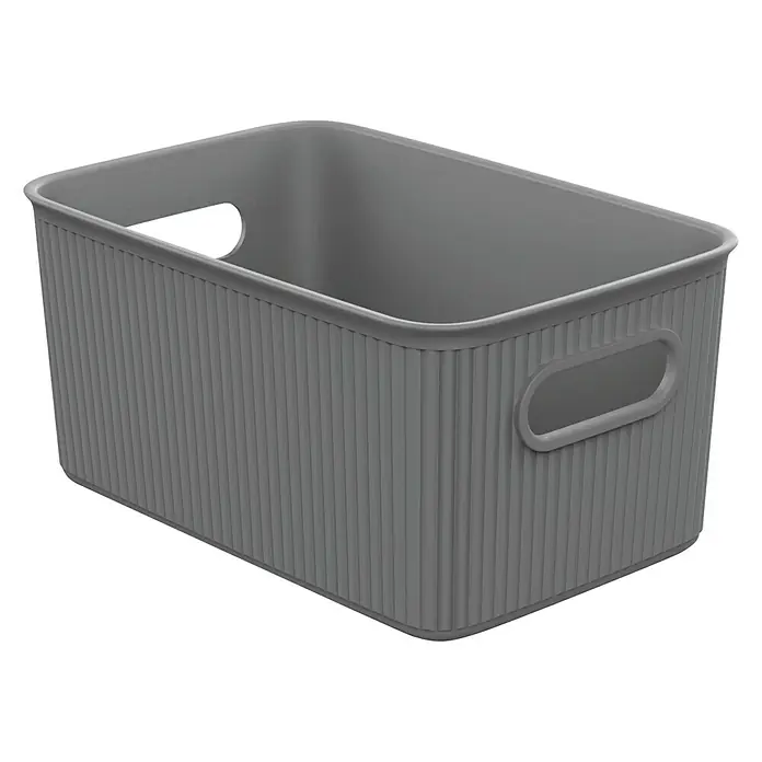 Tatay Baobab Cesta para la ropa M - 18,1 x 27,2 x 13 cm, Plástico, Gris