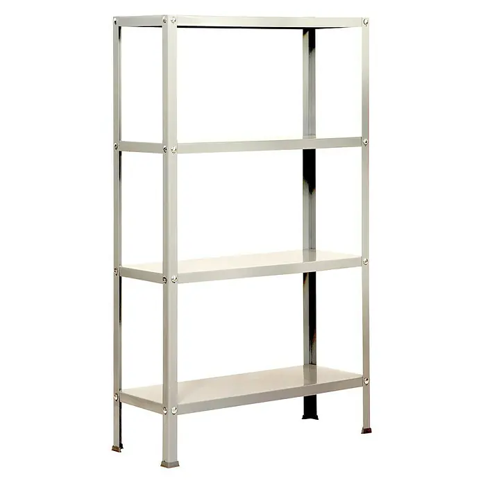 Simonrack Homeclassic Metallregal Home Classic Mini - L x B x H: 30 x 80 x 160 cm, Traglast: 100 kg/Boden, Anzahl Böden: 4 Stk., Schrauben, Weiß - Ansicht von oben