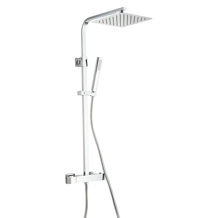 Camargue Sistema de ducha Glymur - Con grifo termostático, Número de tipos de chorro: 1 ud., Cromo