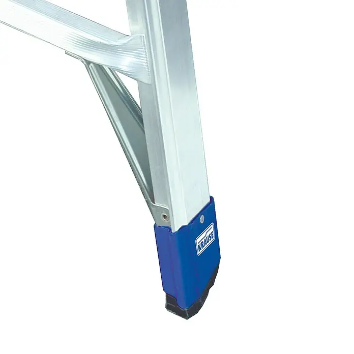 Krause Stabilo Sprossen-Gelenk-Teleskopleiter - Arbeitshöhe: 5 m, 4 x 4 Sprossen, Treppenfunktion, Aluminium - Detailaufnahme