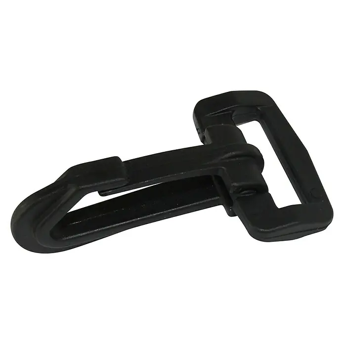 Stabilit Karabinerhaken - Für Seildurchmesser: 40 mm, Schwarz, 2 Stk., Mit Haken und Öse - Vorderansicht