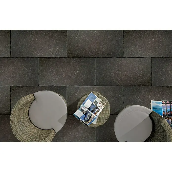 Terrassenfliese Cera 2.0 - 40 x 80 x 2 cm, Antico Belgisch Granit, Matt - Ansicht von oben