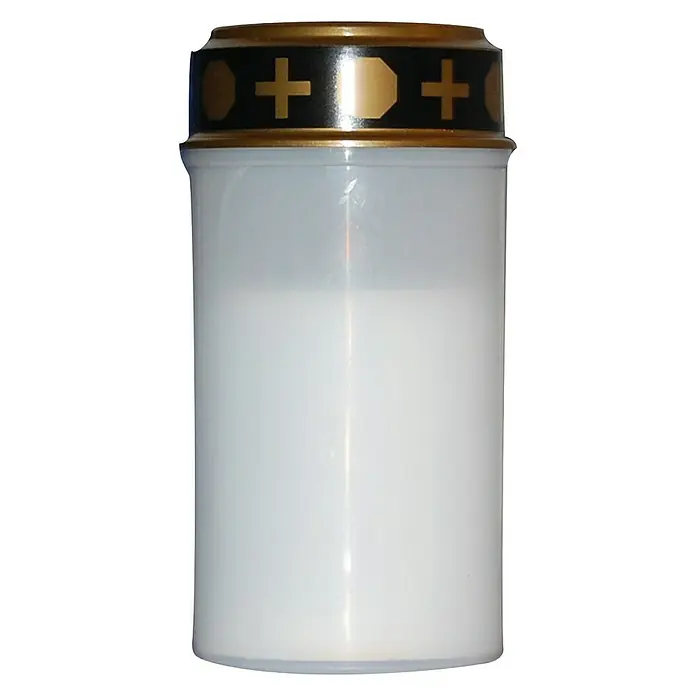 Hofer Friedlicht LED-Grablampe - Ø x H: 6,5 x 12,5 cm, Brenndauer ca.: 75 Tage, Weiß