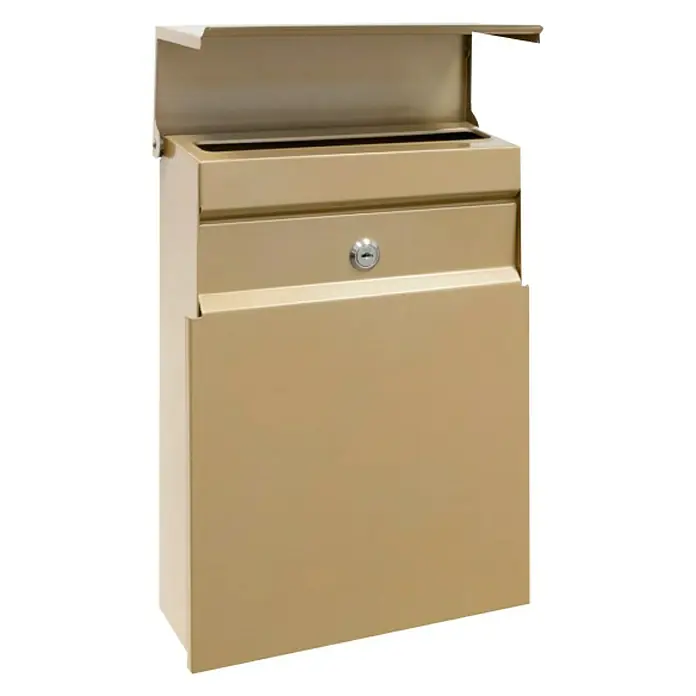 Arregui Figure Buzón de correo E-6705 - Acero, L x An x Al: 26,8 x 10 x 36 cm, Ocre
