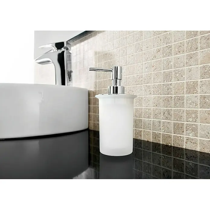 Roca Twin Dispensador de jabón - Vidrio, Cromo