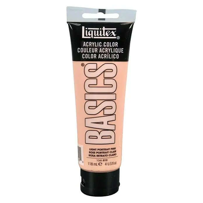 Liquitex Basics Acrylfarbe - Farbe: Portraitrosa, 118 ml, Tube - Vorderansicht