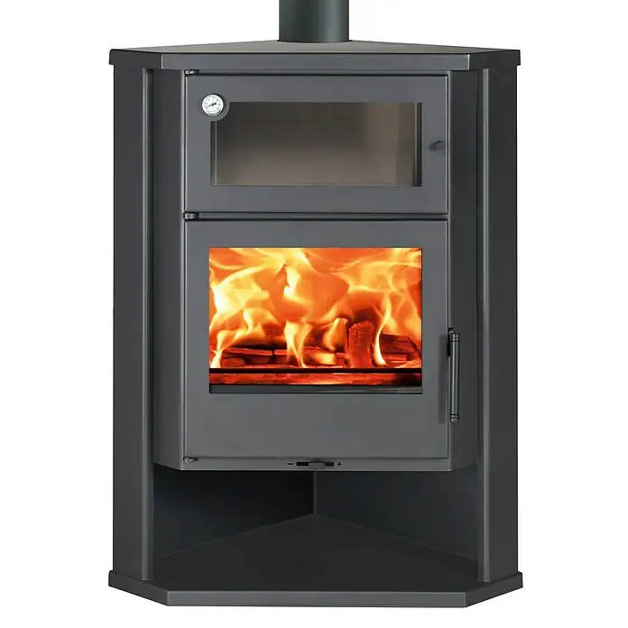 Panadero Estufa de leña Coimbra - 7 kW, Volumen de calefacción: 280 m³, Antracita