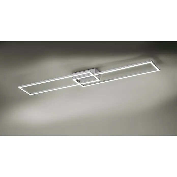 LeuchtenDirekt LED-Deckenleuchte Iven - 40 W, L x B x H: 110 x 25 x 7 cm, Stahl, Warmweiß