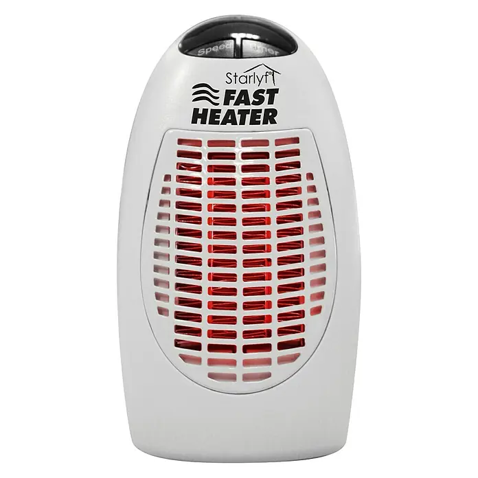 Heizlüfter Starlyf Fast Heater - 400 W, Weiß, L x B x H: 8,5 x 8,8 x 15,9 cm - Vorderansicht