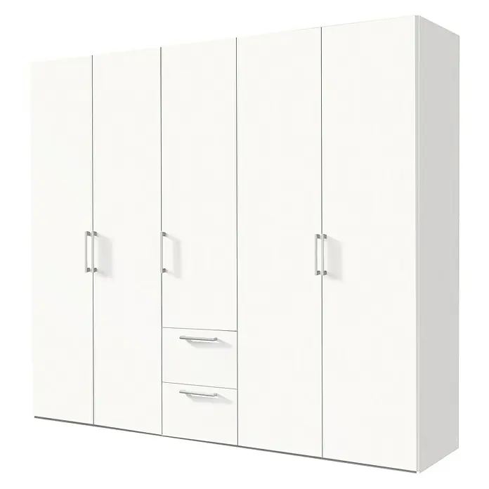 Express Möbel Kleiderschrank Brooklyn - L x B x H: 58 x 250 x 216 cm, Weiß, Ohne Spiegel, Anzahl Schubladen: 2 Stk. - Rechte Seitenansicht