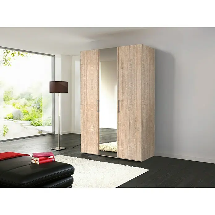 Express Möbel Drehtürschrank Brooklyn - L x B x H: 58 x 150 x 216 cm, Sonoma Eiche, 1 Spiegel - Stimmungsaufnahme
