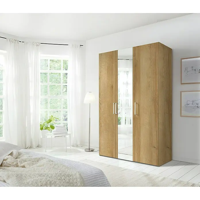 Express Möbel Drehtürschrank Brooklyn - L x B x H: 58 x 150 x 216 cm, Riviera Eiche, 1 Spiegel - Stimmungsaufnahme