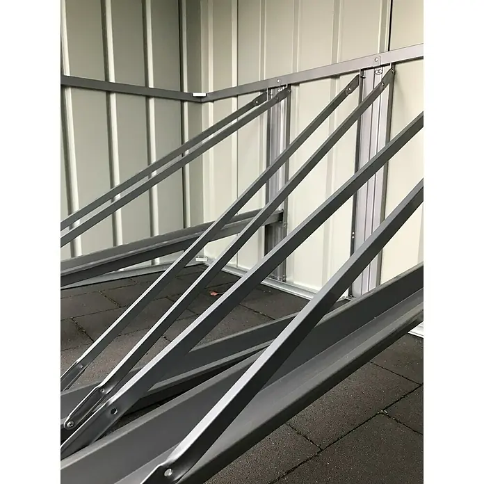 Caseta para bicicletas - Acero, Plateado, Gris antracita - Primer plano