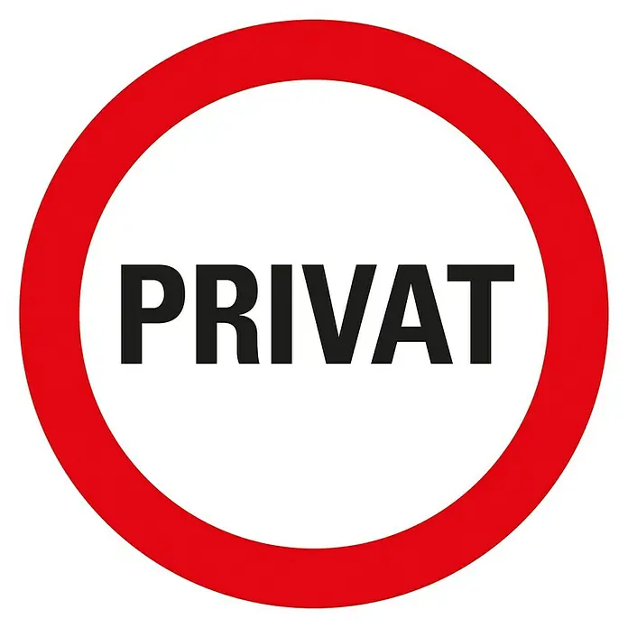 Pickup Señal de prohibición catalán - Diámetro: 30 cm, Uso privado - Vista superior