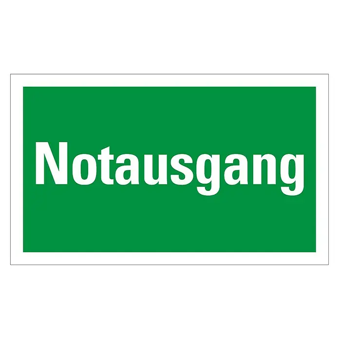 Pickup Fluchtwegschild - Motiv: Notausgang, L x B: 25 x 15 cm - Draufsicht