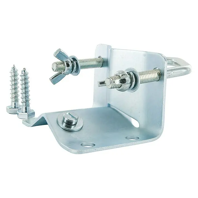 Schwaiger Mastfuß - Eisen, Chromatiert, 70 x 10 x 45 mm - Vorderansicht