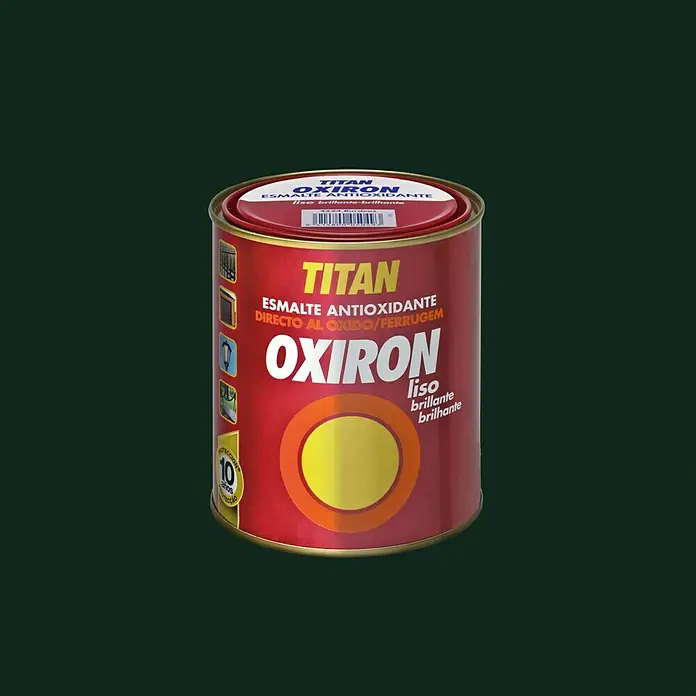 Oxiron Esmalte para metal - Verde, 750 ml, Brillante, Base solvente