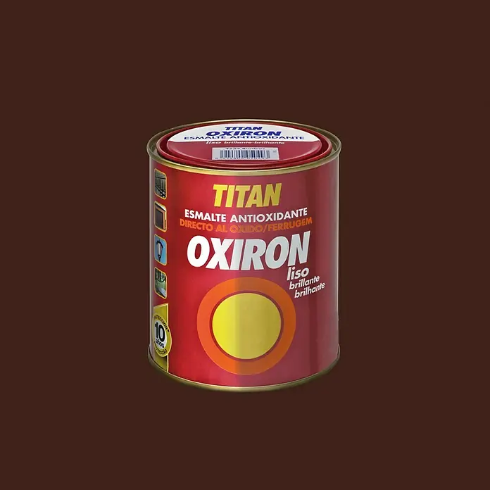 Oxiron Esmalte para metal - Tabaco, 750 ml, Brillante, Base solvente