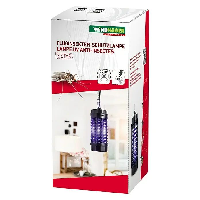 Windhager Uređaj za zaštitu od insekata 3 Star - 1.000 V, Učinkovitost: 20 m² - Pogled s lijeve strane