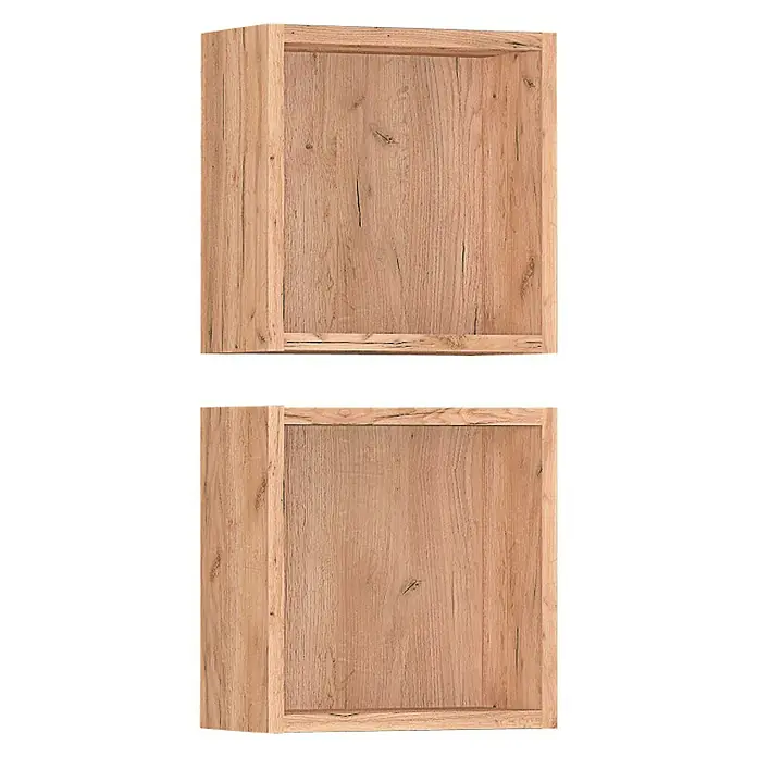 Madera Polica za regal - 2-dij., 31 x 14,5 x 30 cm, Svijetli hrast - Pogled sprijeda