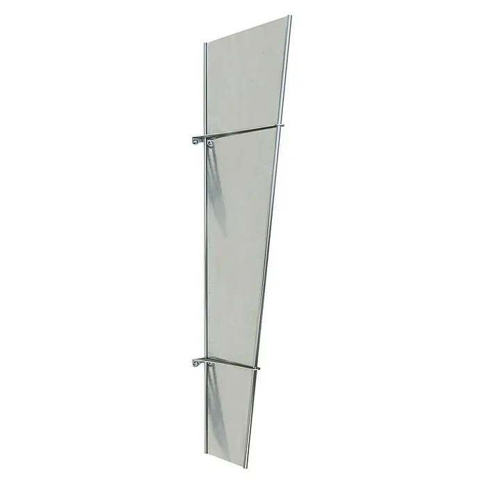 Palram – Canopia Seitenblende Pegasus - Passend für: Palram Vordächer, Solid Elements Vordächer, Länge: 1.705 mm, Farbe Träger: Silber