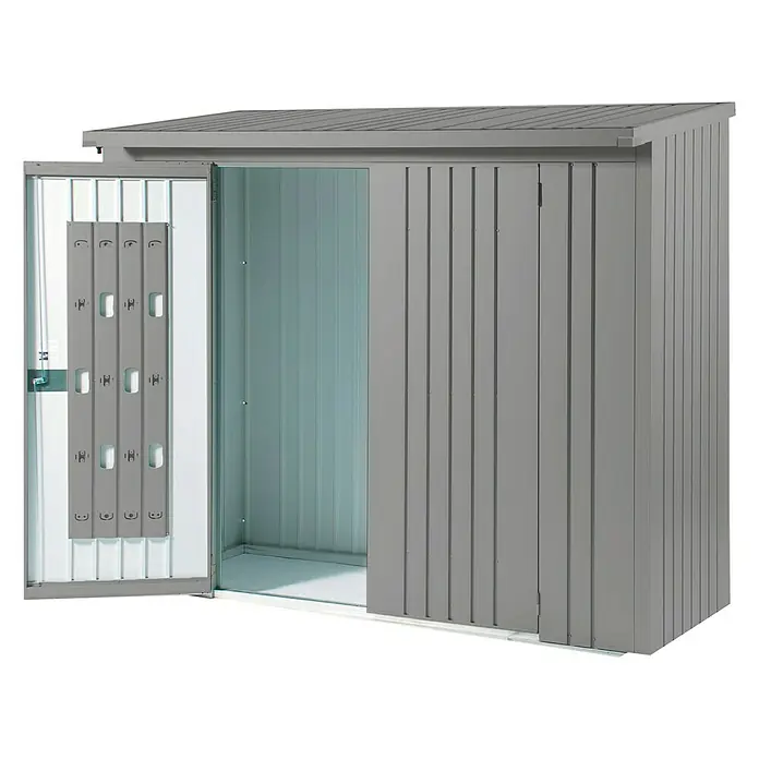 Biohort Paquete de puertas WoodStock 150 - Gris cuarzo metalizado, 1,02 x 1,73 m, Específico para: Leñero Biohort WoodStock 150