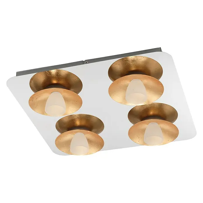 Eglo LED stropna svjetiljka Torano - 21,6 W, D x Š x V: 40 x 40 x 8 cm, Topla bijela - Pogled sprijeda