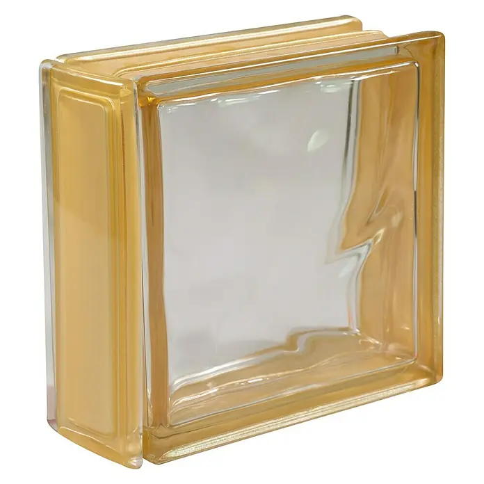 Fuchs Design Perfil de bloques de vidrio - Oro, 18 x 8 cm, Vidrio - Producto en uso