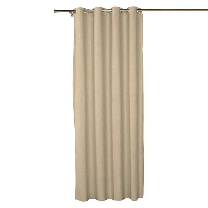Visillo para ventana Básicos piedra - 140 x 270 cm, 50% poliéster - 50% algodón