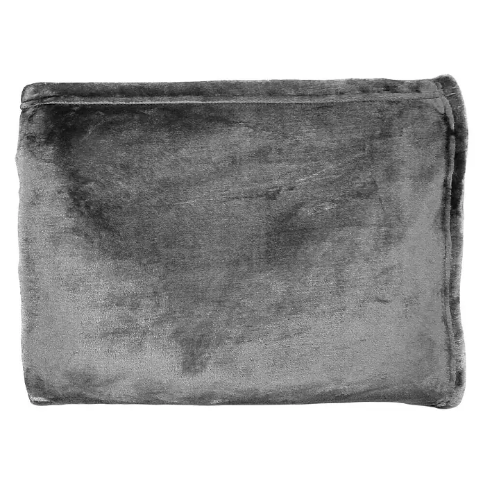 Plaid Seda marengo - 130 x 160 cm, Gris, Rectangular