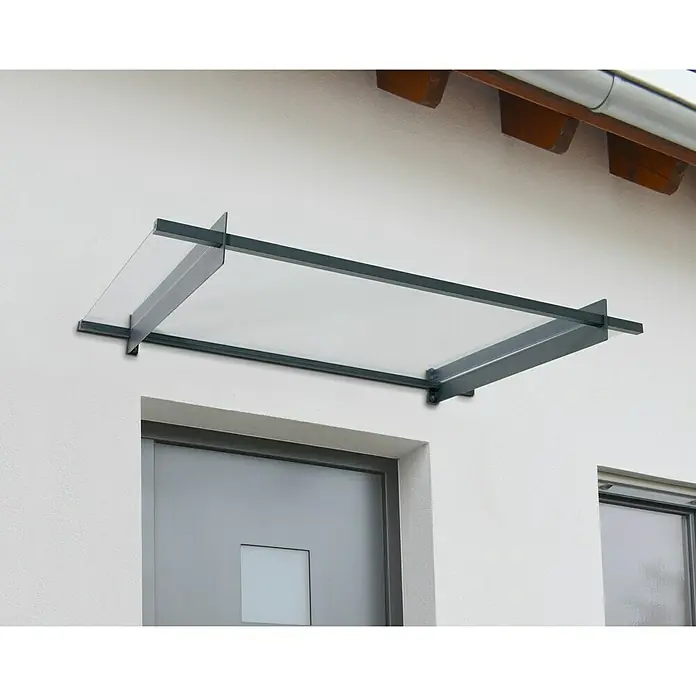Solid Elements Vordach Louisa - 1.505 x 940 x 140 mm, Farbe Träger: Anthrazitgrau - Stimmungsaufnahme