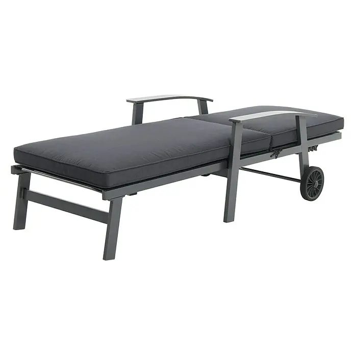 Sunfun Maja Tumbona - 196 x 80 x 102 cm, Textilene, Con ruedas